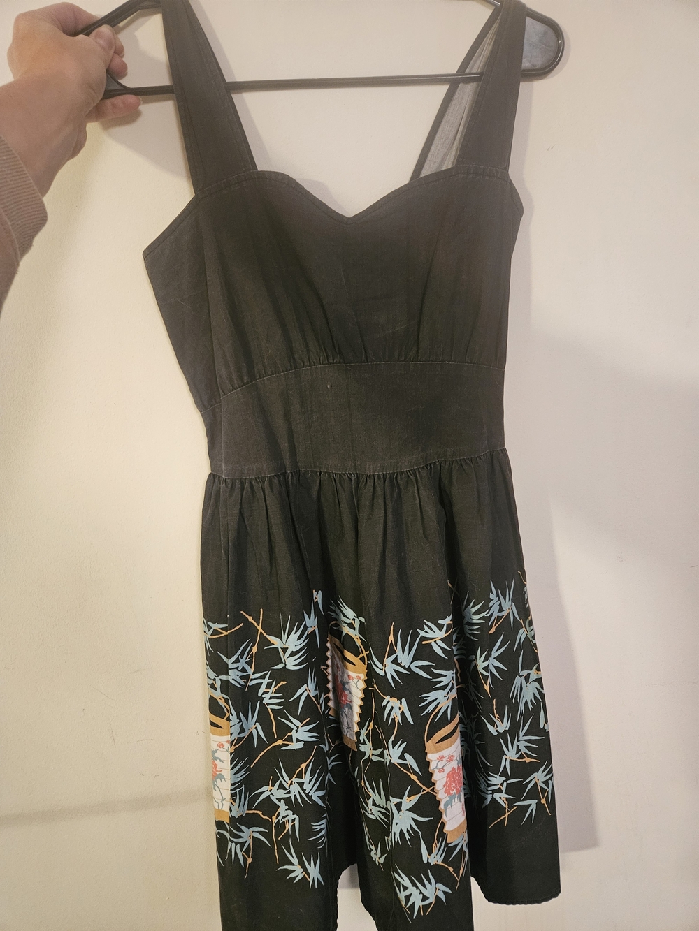 Women’s Black Floral Midi Dress